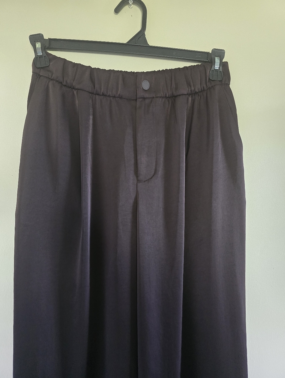 Varley Bryden 2.0 Wide Leg Pant 29.5 Semi Gloss Satin Brown Size Medium - Picture 5 of 16